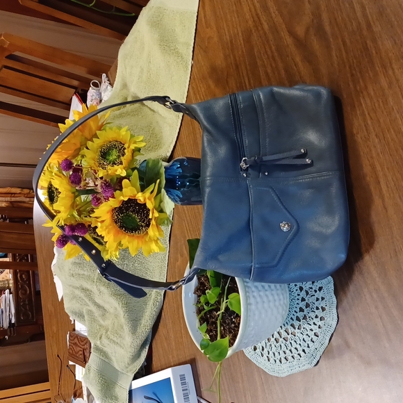 Stone & Co. Handbags - 3/$15. Leather blue Stone and Co. shoulder purse.